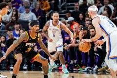 NBA太阳112-125不敌雷霆无缘附加赛 杰伦威33分布克20分14助